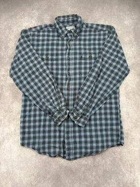 Carhartt Men’s L Tall Plaid Flannel Long Sleeve Work Shirt